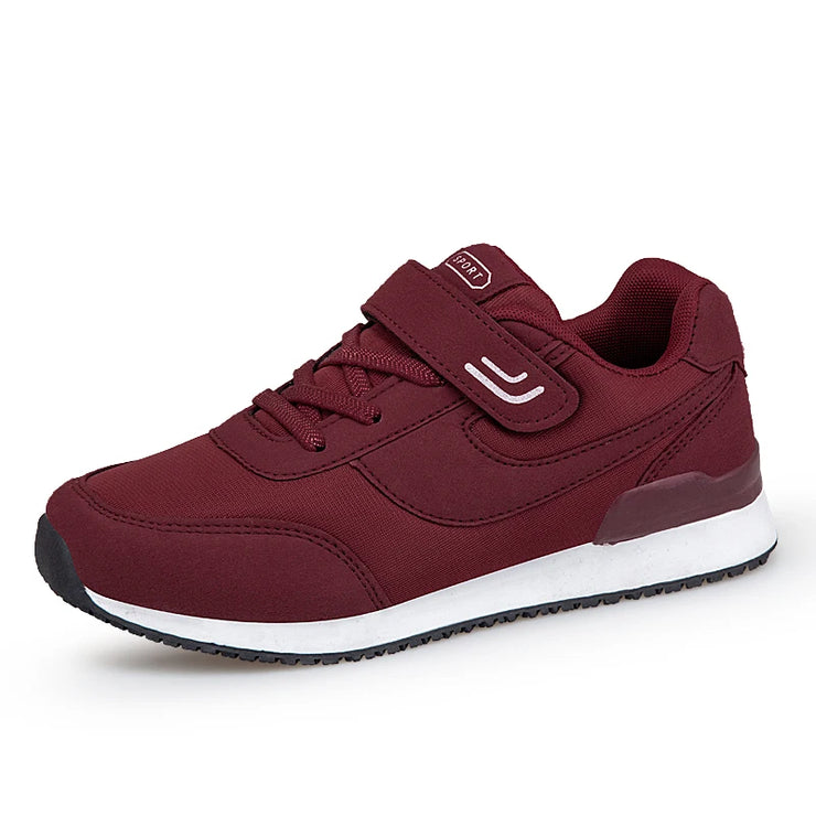 Women Running Shoes Winter Men Lace-up Walking Sneaker Sport Flats Comfortable Breathable Black Size 35-45 Loafers For Parents