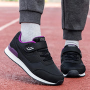 Women Running Shoes Winter Men Lace-up Walking Sneaker Sport Flats Comfortable Breathable Black Size 35-45 Loafers For Parents