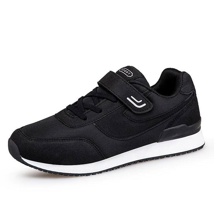 Women Running Shoes Winter Men Lace-up Walking Sneaker Sport Flats Comfortable Breathable Black Size 35-45 Loafers For Parents