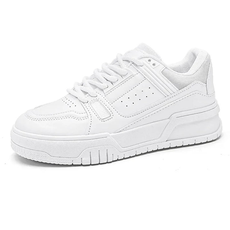 Vulcanized Shoe Men's Sneakers 2024 Lace-up Trendy All-match Lightweight Popular Model UOSU New Style Easy To Clean White Shoes
