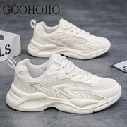 Spring Autumn New Brand Designer White Casual Shoes Men Breathable Running Shoes Men Comfortable All-match Flat Men Sneakers