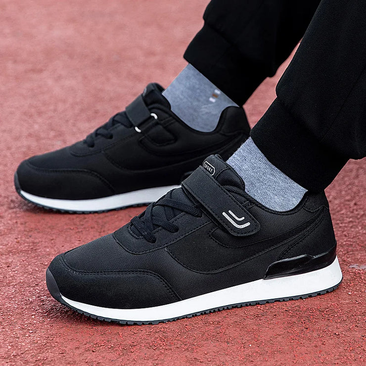 Women Running Shoes Winter Men Lace-up Walking Sneaker Sport Flats Comfortable Breathable Black Size 35-45 Loafers For Parents