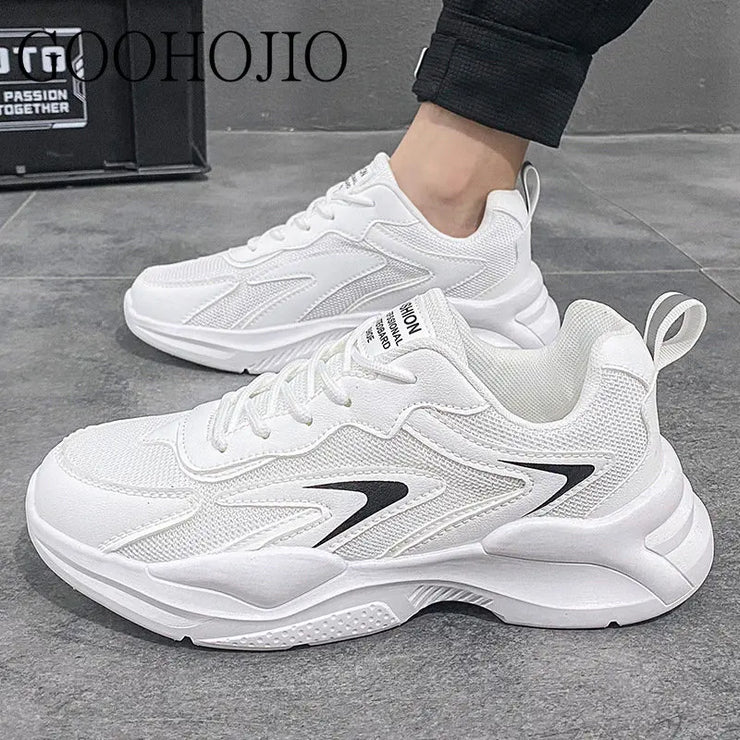 Spring Autumn New Brand Designer White Casual Shoes Men Breathable Running Shoes Men Comfortable All-match Flat Men Sneakers