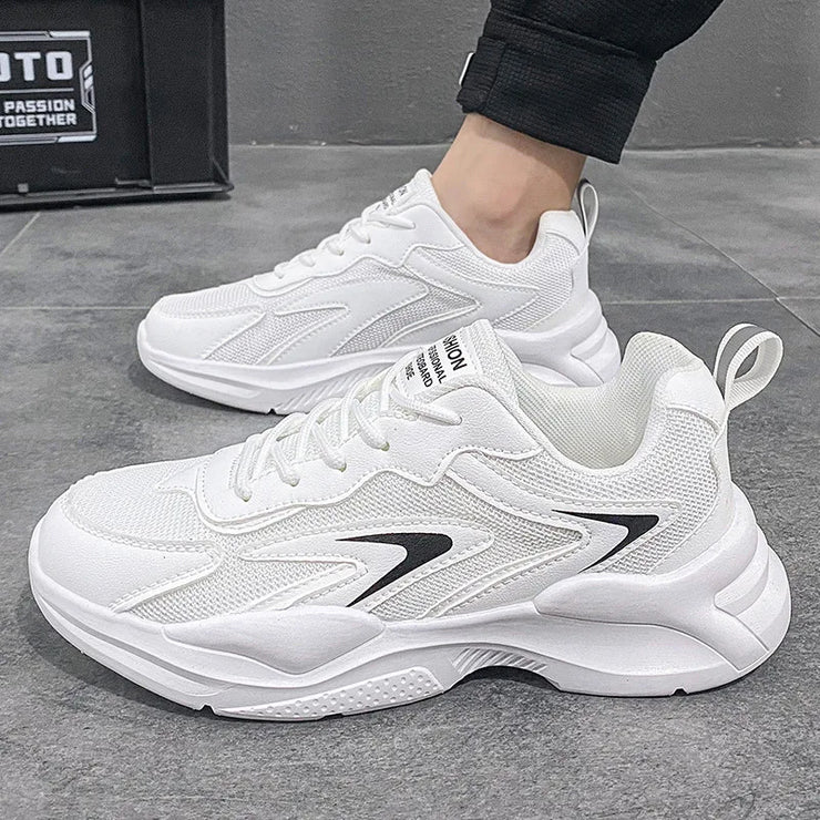 Spring Autumn New Brand Designer White Casual Shoes Men Breathable Running Shoes Men Comfortable All-match Flat Men Sneakers