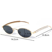 Women Rhinestone Sunglasses Stylish Oval Sun Glasses Vintage Round Black Shades Men Bling Diamond Glasses Luxury Design Eyewear