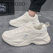 Spring Autumn New Brand Designer White Casual Shoes Men Breathable Running Shoes Men Comfortable All-match Flat Men Sneakers