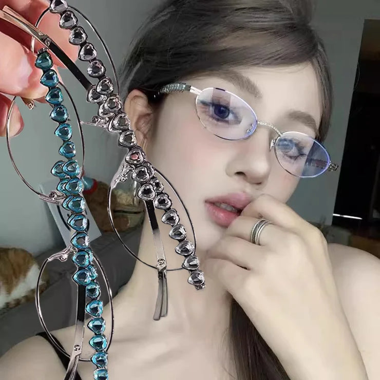 Women Rhinestone Sunglasses Stylish Oval Sun Glasses Vintage Round Black Shades Men Bling Diamond Glasses Luxury Design Eyewear